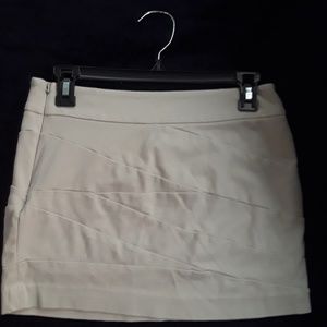 Cream color mini skirt